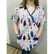 Orvosi-Nővérke tunika - XS színes tollas