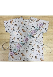 Orvosi-Nővérke tunika - szürke kutyás