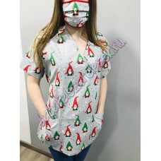 Orvosi-Nővérke tunika - szürke manós