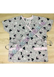 Orvosi-Nővérke tunika - Szürke minnie fejes