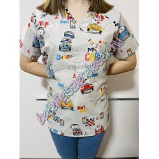 Orvosi-Nővérke tunika - versenyautós