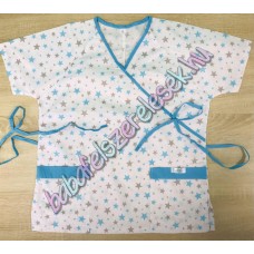 Orvosi-Nővérke tunika - S-es türkiz-szürke csillagos