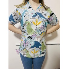 Orvosi-Nővérke tunika - világoskék dínós Orvosi-Nővérke tunika - világoskék dínós