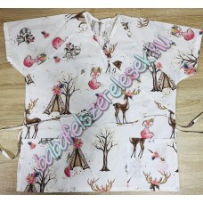 Orvosi-Nővérke tunika - virágos-sátras-állatos Orvosi-Nővérke tunika - virágos-sátras-állatos