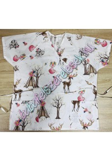 Orvosi-Nővérke tunika - virágos-sátras-állatos Orvosi-Nővérke tunika - virágos-sátras-állatos