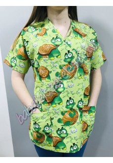 Orvosi-Nővérke tunika - zöld teknősös Orvosi-Nővérke tunika - zöld teknősös