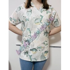 Orvosi-Nővérke tunika - zöld tengeres Orvosi-Nővérke tunika - zöld tengeres