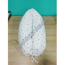 Szoptatós párna - fehér-szürke csillagos Szoptatós párna - fehér-szürke csillagos