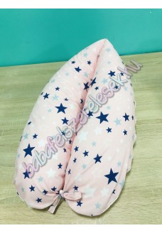 Szoptatós párna - kék-rózsaszín csillagos