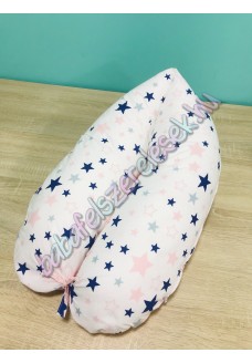 Szoptatós párna - rózsaszín-kék csillagos