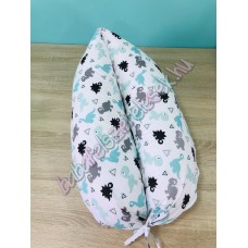 Szoptatós párna - menta-szürke dínós Szoptatós párna - menta-szürke dínós