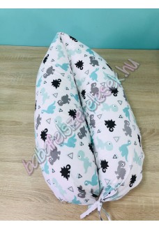 Szoptatós párna - menta-szürke dínós Szoptatós párna - menta-szürke dínós