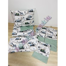 Ovis szett - bambuszzöld-kék-szürke útépítős Ovis szett - bambuszzöld-kék-szürke útépítős