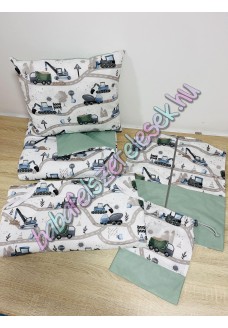 Ovis szett - bambuszzöld-kék-szürke útépítős Ovis szett - bambuszzöld-kék-szürke útépítős