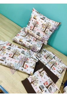 Ovis szett - Bézs erdei állatos