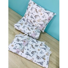 Ovis szett - fehér alapon cicás