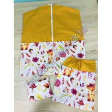 Mustár rókás ovizsák, tornazsák, babzsák Mustár rókás ovizsák, tornazsák, babzsák