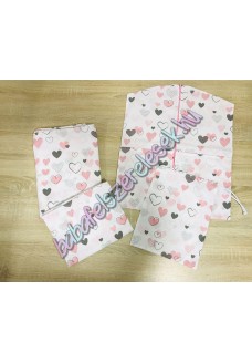 Ovis szett - Rózsaszín-szürke szives