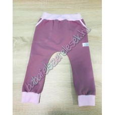 Melegítő nadrág - padlizsán-világos rózsaszín