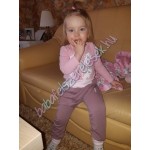 Melegítő nadrág - padlizsán-világos rózsaszín