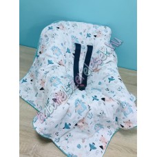 Babahordozó pléd - pasztell állatos