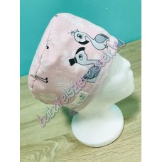 Műtős sapka - pasztell flamingós