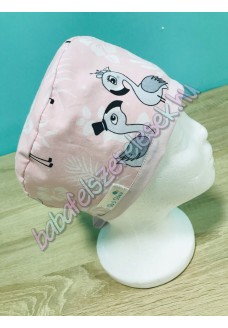 Műtős sapka - pasztell flamingós