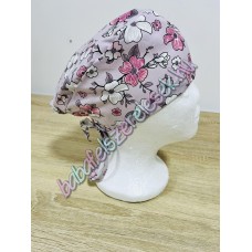 Műtős sapka - pasztell-lila virágos