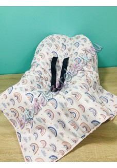 Babahordozó pléd - pasztell szivárványos Babahordozó pléd - pasztell szivárványos