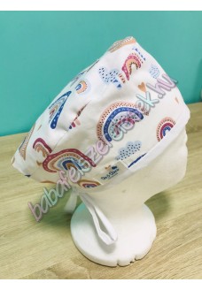 Műtős sapka - pasztell szivárványos Műtős sapka - pasztell szivárványos