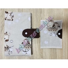 Pelenkázó neszeszer - bézs álom zsiráfos