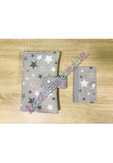 Pelenkázó neszeszer - fehér-szürke közepes csillagos