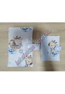 Pelenkázó neszeszer - kék álom zsiráfos