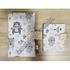 Pelenkázó neszeszer - menta-szürke állatos