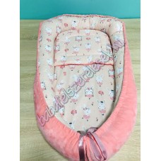 Babafészek - barack balerina nyuszis + pihe-puha barack minky