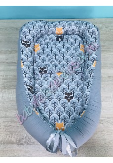 Babafészek - szürke medvés Babafészek - szürke medvés