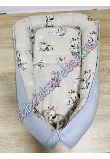 Babafészek - bézs álom zsiráfos Babafészek - bézs álom zsiráfos