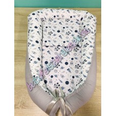 Babafészek - kék-szürke bolygós Babafészek - kék-szürke bolygós