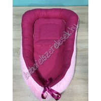 Babafészek - pink + pihe-puha rózsaszín minky