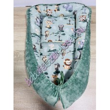 Babafészek - zsálya állatkertes + pihe-puha zsálya minky