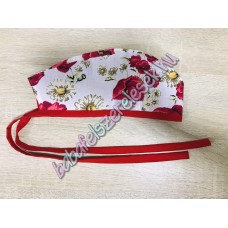 Műtős sapka - pipacsos kamillás