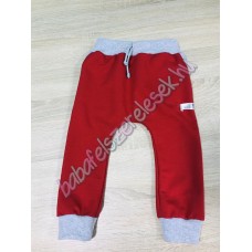 Melegítő nadrág - piros-melírszürke