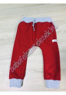 Melegítő nadrág - piros-melírszürke Melegítő nadrág - piros-melírszürke