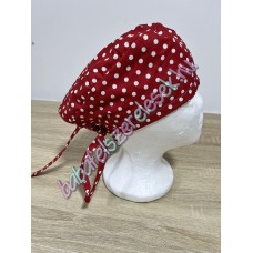 Műtős sapka - piros pöttyös