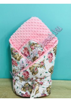 Pihe-puha pólya - középrózsaszín bambis