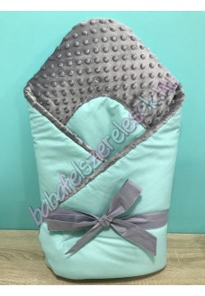 Pihe-puha pólya - menta-szürke Pihe-puha pólya - menta-szürke