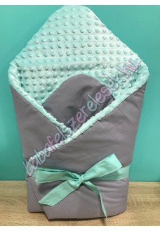 Pihe-puha pólya - szürke-menta Pihe-puha pólya - szürke-menta