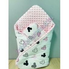 Pihe-puha pólya - fehér-rózsaszín minnie fejes Pihe-puha pólya - fehér-rózsaszín minnie fejes