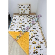 Építő munkagépes prémium ágynemű 