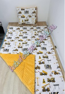 Építő munkagépes prémium ágynemű 